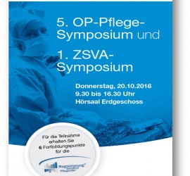 Flyer 5. OP Pflege Symposium und 1. ZSVA Symposium